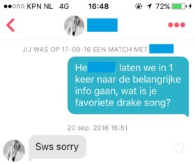 Openingszinnen tinder voor hem