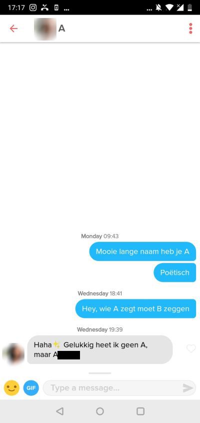 geen reactie op tinder
